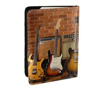 AABSTBFM Guitar Collection Printed Passport Holder 6.5 in, Leather Travel Passport Cover Card Case Wallet for Women Men