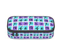 AABSTBFM Gymnastics Game Printed Pencil Case Cute High Capacity Pen Pencil Pouch Bag with Zipper - Versatile and Durable for School, Office, and Travel