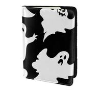 AABSTBFM Halloween Goth Printed Passport Holder 5.5 in, Leather Travel Passport Cover Card Case Wallet for Women Men