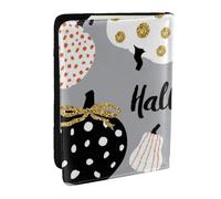 AABSTBFM Happy-Halloween-Day-Trick-Or-Treat Printed Passport Holder 6.5 in, Leather Travel Passport Cover Card Case Wallet for Women Men