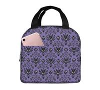 AABSTBFM Haunted Mansion Printed Lunch Tote Bag Waterproof Lunch Bag Men Women Girls Insulated Cooler Lunch Boxes for Camping Work School