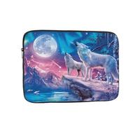 AABSTBFM Howling Wolf 12 Inch Laptop Sleeve, Shockproof Oxford Fabric Laptop Protective Case, Perfect For Daily Use, Travel, Business, School, Office