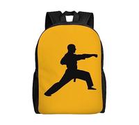 AABSTBFM Karate Lightweight School Backpack Classic College Rucksack School Bags 15 Inch Laptop School Daypack For Girls Boys