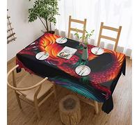 AABSTBFM Lace Rectangular Tablecloth 183x137 Cm - Chinese Dragon Printed Washable Table Cloth Waterproof Wrinkle Free Table Decoration Table Cover
