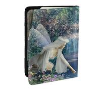 AABSTBFM Lake Fairy Printed Passport Holder 6.5 in, Leather Travel Passport Cover Card Case Wallet for Women Men