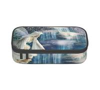 AABSTBFM Lake Fairy Printed Pencil Case Cute High Capacity Pen Pencil Pouch Bag with Zipper - Versatile and Durable for School, Office, and Travel