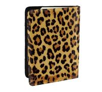 AABSTBFM Leopard Pattern Printed Passport Holder 6.5 in, Leather Travel Passport Cover Card Case Wallet for Women Men
