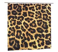 AABSTBFM Leopard Print Printed Fabric Shower Curtain 183x183 CM Funny Water Resistant Shower Curtain for Home Bathroom Modern Decor with 12 Plastic Hooks