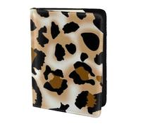 AABSTBFM Leopard Printed Passport Holder 5.5 in, Leather Travel Passport Cover Card Case Wallet for Women Men