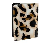 AABSTBFM Leopard Printed Passport Holder 6.5 in, Leather Travel Passport Cover Card Case Wallet for Women Men