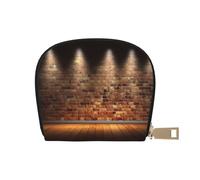 AABSTBFM Lights hit The Brick Wall Printed Card Holder Wallet, Pu Leather Card Case Organizer Bag for Men Women