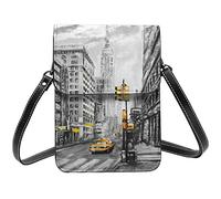 AABSTBFM Love From New York Crossbody Phone Bag For Women Girls Wallet Handbags Pu Leather Cell Phone Bag Purse