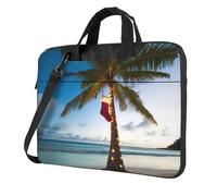 AABSTBFM merry christmas palm tree Printed Laptop Bag Case 15.6 inch Laptop Sleeve Bag - Modern Laptop Shoulder Bag Computer Bag for Business Travel School Office