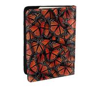 AABSTBFM Monarch Butterflies Printed Passport Holder 6.5 in, Leather Travel Passport Cover Card Case Wallet for Women Men