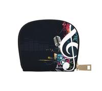 AABSTBFM Music Notes Printed Card Holder Wallet | Pu Leather Card Case Organizer Bag for Men Women