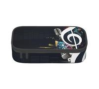 AABSTBFM Music Notes Printed Pencil Case Cute High Capacity Pen Pencil Pouch Bag with Zipper - Versatile and Durable for School, Office, and Travel