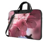AABSTBFM Pink Cherry Blossoms Printed Laptop Bag Case 14 inch Laptop Sleeve Bag - Modern Laptop Shoulder Bag Computer Bag for Business Travel School Office
