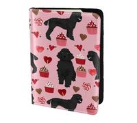 AABSTBFM Pink Poodles Dogs Printed Passport Holder 5.5 in, Leather Travel Passport Cover Card Case Wallet for Women Men