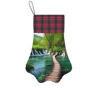 AABSTBFM plitvice lakes national park Printed Christmas Party Favors Paw Stocking Cute Xmas Stockings for Family Holiday Christmas Party Decorations