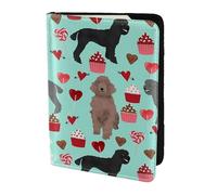 AABSTBFM Poodles Dogs Printed Passport Holder 5.5 in, Leather Travel Passport Cover Card Case Wallet for Women Men