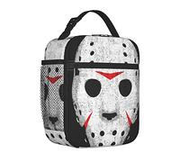 AABSTBFM Portable Insulated Lunch Bag Horror Skull Printed Waterproof Cooler Lunch Boxes Lunch Tote Bag for Men and Women