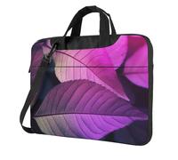 AABSTBFM Purple Leaves Printed Laptop Bag Case 13 inch Laptop Sleeve Bag - Modern Laptop Shoulder Bag Computer Bag for Business Travel School Office