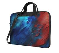 AABSTBFM red and blue texture Printed Laptop Bag Case 14 inch Laptop Sleeve Bag - Modern Laptop Shoulder Bag Computer Bag for Business Travel School Office