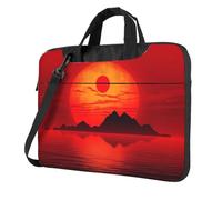 AABSTBFM Red Sun Printed Laptop Bag Case 13 inch Laptop Sleeve Bag - Modern Laptop Shoulder Bag Computer Bag for Business Travel School Office
