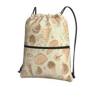 AABSTBFM Retro ice cream Printed Outdoor Drawstring Backpack Lightweight String Backpack Bags for Sports, Gym, Travel, Shopping, School
