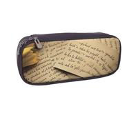 AABSTBFM Sayings Printed Leather Pencil Case - Multi-Purpose Pen Bag and Makeup Pouch for School, Office, and Travel