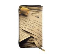 AABSTBFM Sayings Printed Leather Wallet for Women Men Zipper Purse Clutch Bag Long Wallet Card Holder