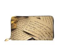 AABSTBFM Sayings Printed Leather Wallet for Women Men Zipper Purse Clutch Bag Long Wallet Card Holder