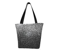 AABSTBFM Shiny Silver Glitter Printed Large Tote Bag For Women Ladies Girls - Versatile Shoulder Bag, Shopper Handbag, And Beach Bag
