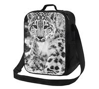 AABSTBFM Snow Leopard Printed Lunch Tote Bag Waterproof Lunch Bag Insulated Cooler Lunch Boxes for Men Women