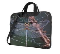 AABSTBFM Spider Web Dragonfly Printed Laptop Bag Case 13 inch Laptop Sleeve Bag - Modern Laptop Shoulder Bag Computer Bag for Business Travel School Office