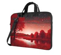 AABSTBFM Starry Aky Red Landscape Printed Laptop Bag Case 14 inch Laptop Sleeve Bag - Modern Laptop Shoulder Bag Computer Bag for Business Travel School Office