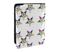 AABSTBFM Stars Eastern Stars Printed Passport Holder 6.5 in, Leather Travel Passport Cover Card Case Wallet for Women Men