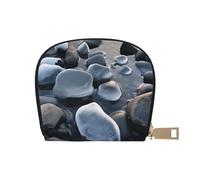 AABSTBFM Stones Under Ice Printed Card Holder Wallet, Pu Leather Card Case Organizer Bag for Men Women