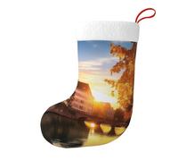 AABSTBFM Strasbourg Sundown Printed Christmas Party Favors Stocking Cute Xmas Stockings for Family Holiday Christmas Party Decorations