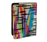 AABSTBFM Striped Abstract Colorful Prints Passport Holder 6.5 in