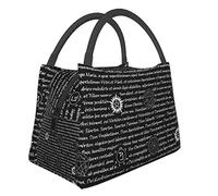 AABSTBFM Supernatural Inspiration Printed Insulated Lunch Bag for Men Women Cool Lunch Boxes Foldable Lunch Tote Bag
