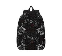 AABSTBFM Supernatural Symbols Black Travel Laptop Backpack For Women And Men, Sports Gym Backpack Bag School Bags For Kids Girls Boys,M
