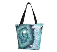 AABSTBFM Teal Agate Printed Large Tote Bag For Women Ladies Girls - Versatile Shoulder Bag, Shopper Handbag, And Beach Bag