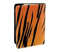 AABSTBFM Tiger Stripe Printed Passport Holder 6.5 in, Leather Travel Passport Cover Card Case Wallet for Women Men