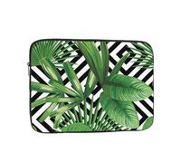 AABSTBFM Tropical Leaves Printed 13 Inch Laptop Sleeve, Shockproof Oxford Fabric Laptop Protective Case For Daily Use, Travel, School, Office, Business Trips