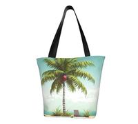 AABSTBFM Tropical Palm Tree Printed Large Tote Bag For Women Ladies Girls - Versatile Shoulder Bag, Shopper Handbag, And Beach Bag