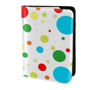 AABSTBFM Twister Polka Dots Printed Passport Holder 5.5 in, Leather Travel Passport Cover Card Case Wallet for Women Men