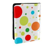 AABSTBFM Twister Polka Dots Printed Passport Holder 6.5 in, Leather Travel Passport Cover Card Case Wallet for Women Men