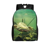 AABSTBFM Underwater Catfish Lightweight School Backpack Classic College Rucksack School Bags 15 Inch Laptop School Daypack For Girls Boys