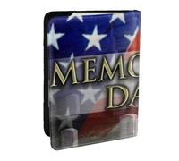 AABSTBFM US Military Soldiers Patriotic Memorial Day Printed Passport Holder 6.5 in, Leather Travel Passport Cover Card Case Wallet for Women Men